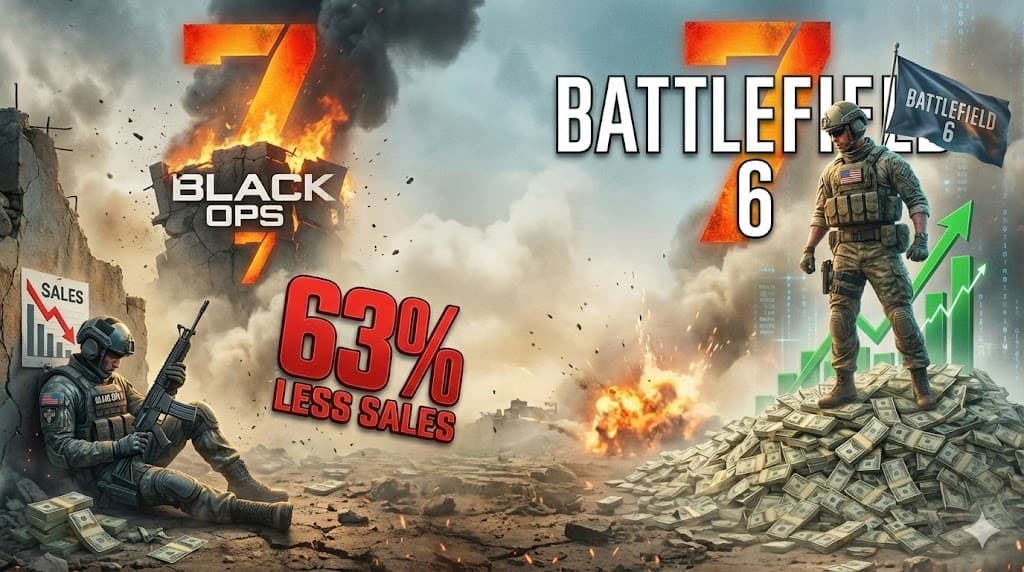 چرا فروش Call of Duty: Black Ops 7 ناامیدکننده بود؟ مقایسه با Battlefield 6